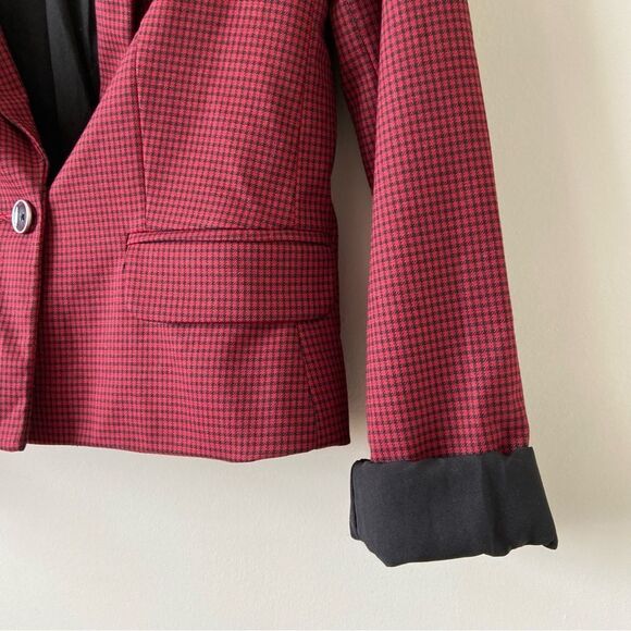 Dynamite-micro plaid Cropped Blazer - Picture 3 of 11